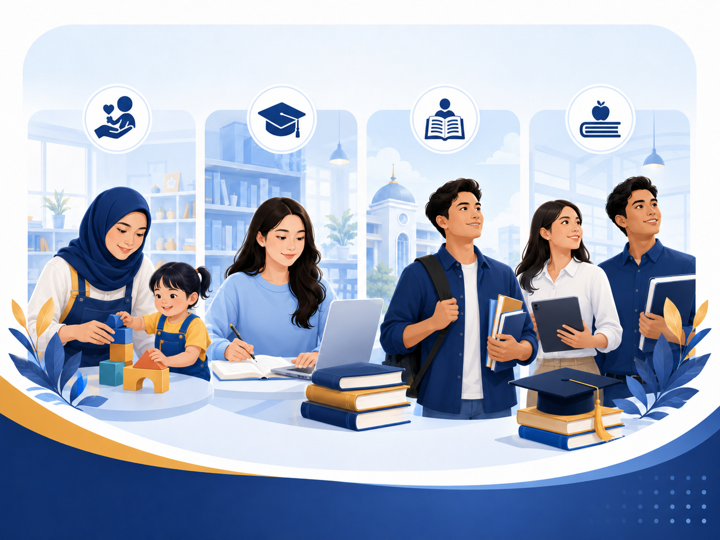 Infografik laluan kursus pendidikan awal kanak-kanak