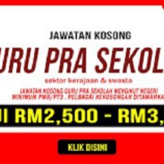 Jawatan Kosong Guru Pra Sekolah